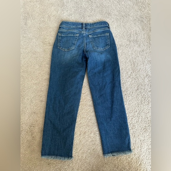Girls' High-Rise Ankle Straight Jeans - Cat & Jack Medium Blue Wash 12 nwot - Picture 4 of 6